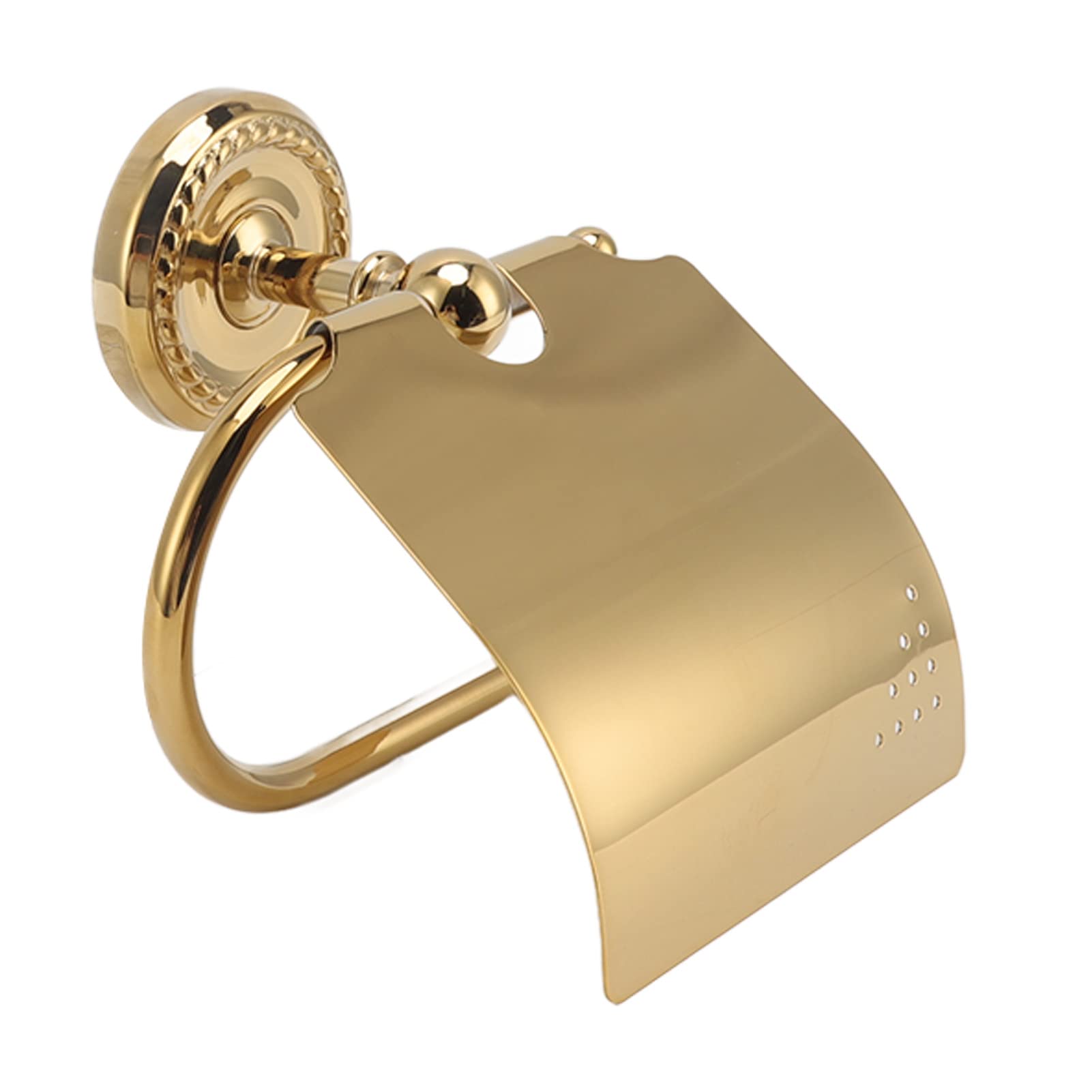 Portarotolo da montato a parete, elegante portarotolo in acciaio inox e ottone durevole per bagno