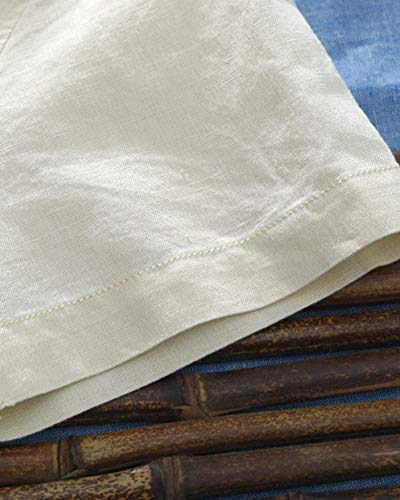 Camicia in Lino Maniche Corte Uomo Slim Fit collo