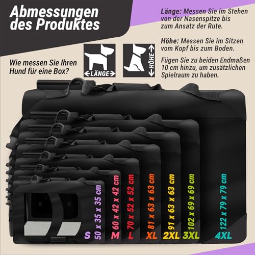 Hunde-Transportbox Tier Hundebox Transporttasche faltbar Hundetasche Haustier-Transport Atmungsaktiv & Wasserabweisend für Hunde & Katzen (XL - 82x60x60 cm)