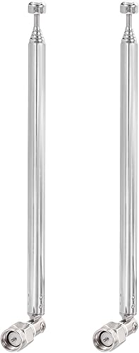 Bingfu Antena telescópica macho SMA de 6 secciones (paquete de 2) compatible con RTL-SDR Blog V3 Dongles HackRF One SDR Nooelec RTL-SDR v5 Reemplazo