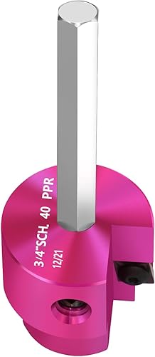 Miniatura 20 de Escariador de Tubería de PVC Cabezal de 1 Pulgada, Protector de Accesorios de PVC con Eje Hexagonal de 1/4 de Pulgada, Escariador de Accesorios