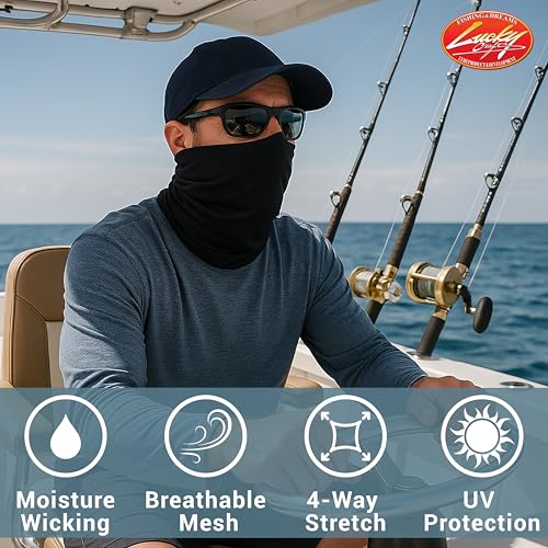 LUCKY CRAFT Fishing Neck Gaiter for Men and Women, Lightweight, Stretchable Face Cover, for Outdoor Sports4