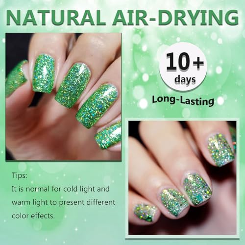 Esmalte de uñas con brillo holográfico NovaCharm 10ML miniatura 5