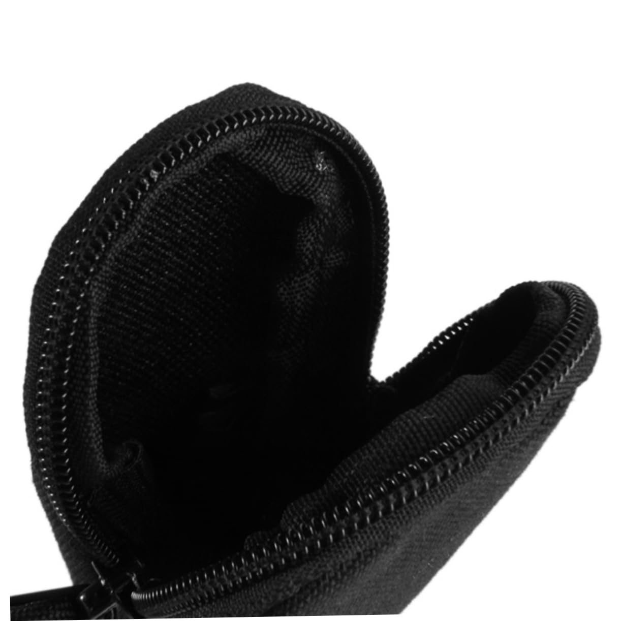 BESTYASH Nylon Change Purse Outdoor Carrying Bag Change Purse Bag Wallet Key Pouch with Built-in Key Ring Travel Coin Purse Black