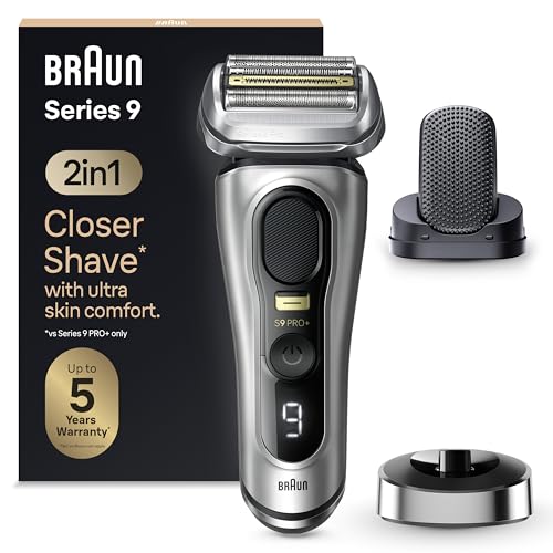 Braun Series 9 PRO + Regolabarba Uomo, Rasoio Elettrico Barba Braun Serie 9, Rifinitore di...