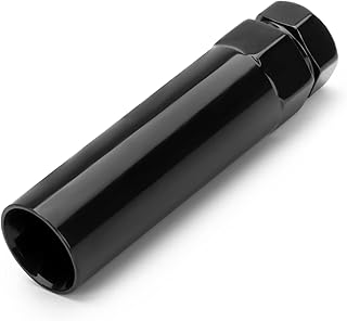 7 Spline Drive Tuner Lug Nuts Socket Key, Seven-Point Standard Spline Wheel lugnut Tool Key with 13/16”Hex & 7/8” Hex, Compatible with M14x1.5 M14x2.0 9/16" Thread Pitch Lug Nuts, 1 Pc Black