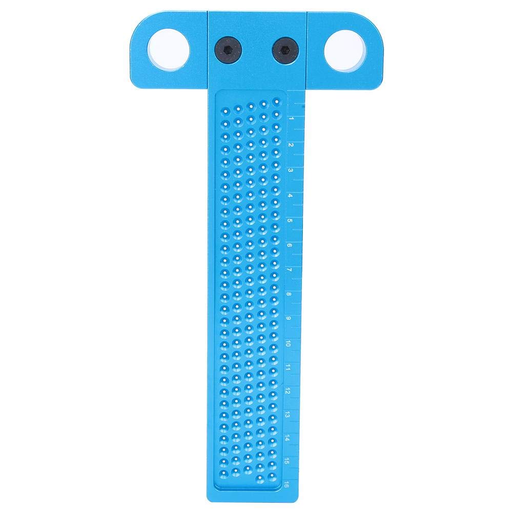 500 木工定規 ゲージ スコヤ 大工　測定　定規 工具 ケガキ　T型 便利 T型スコヤ T-50 赤 定規 マーキング ケガキゲージ ミリ間隔 穴