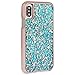 Case-Mate iPhone X Case - Karat Turquoise - Rose Gold Elements - Slim Protective Design for Apple iPhone 10 - Turquoise