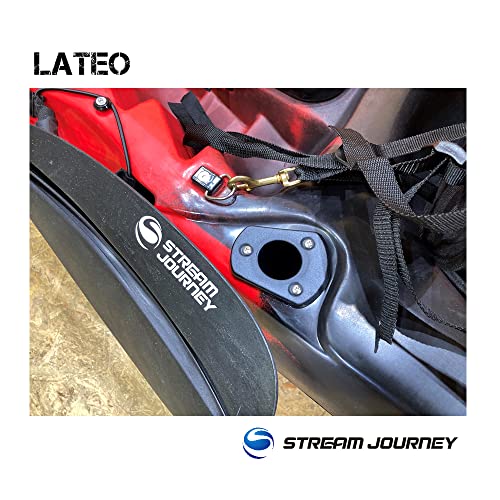 運送会社営業所止め限定 西濃運輸支店での引き取り限定 2人乗りフィッシングカヤック ストリームジャーニーカヤック【LATEO】ラテオ アルミパドル デラックスシングルシート付属 長さ3780ｍｍ 幅840mm 高さ430mm MAX230kg カラー レッドブラック 9枚目