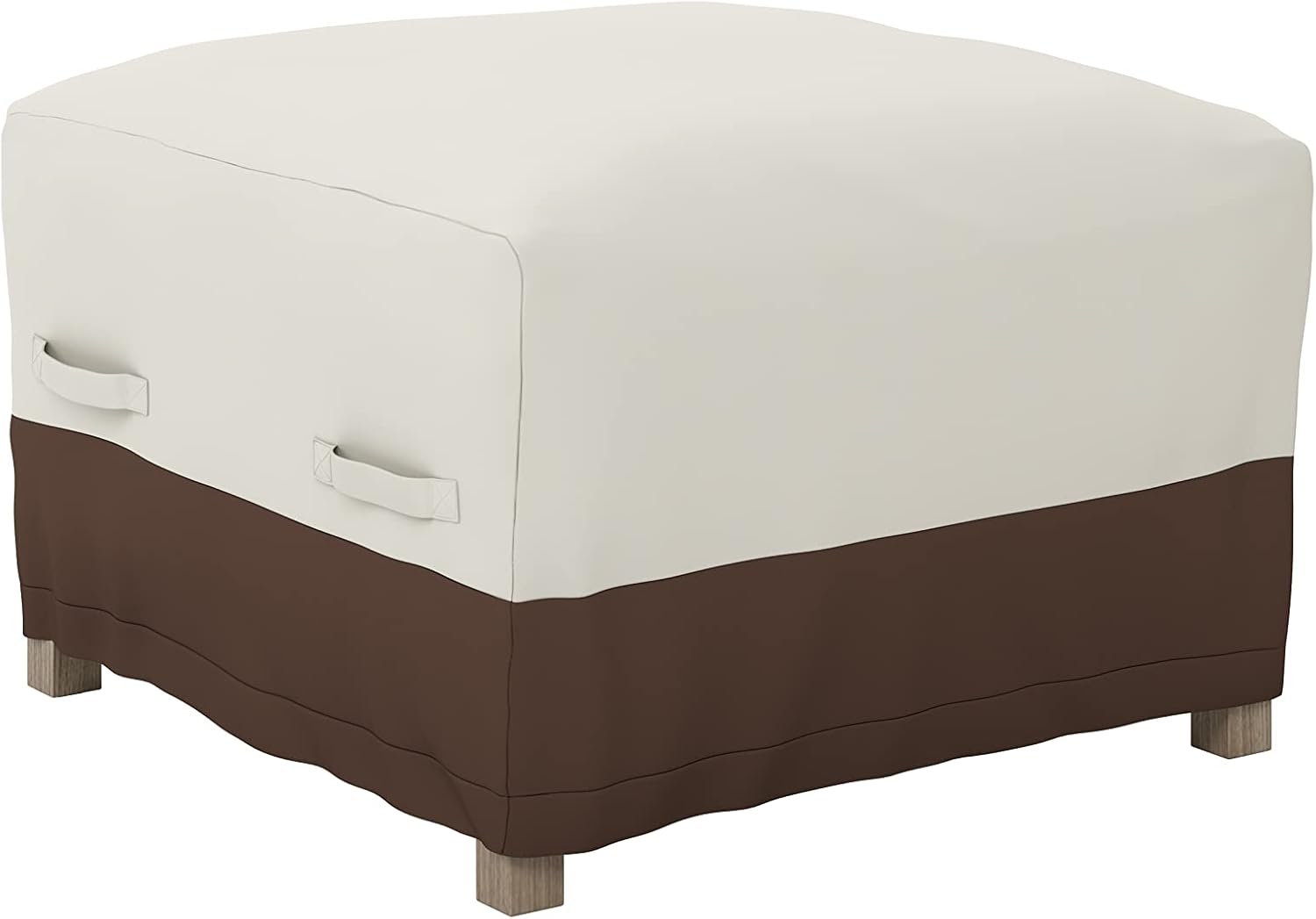 Amazon Basics Ottoman Patio Cover, Medium, Gray, 65D x 33W x 65H cm