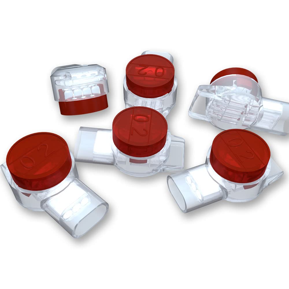 UR 3 Port Connector Corrosion-Resistant Moisture-Proof Waterproof Clear Button Wire Splice Connector Butt for Weak Current Wire Connection Such as Loudspeaker Wires (400 pcs)