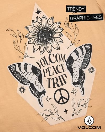 Volcom Girls Shirts - Casual Crewneck Short Sleeve Graphic Tee Trendy Tops - Breathable Girls Summer Clothes3