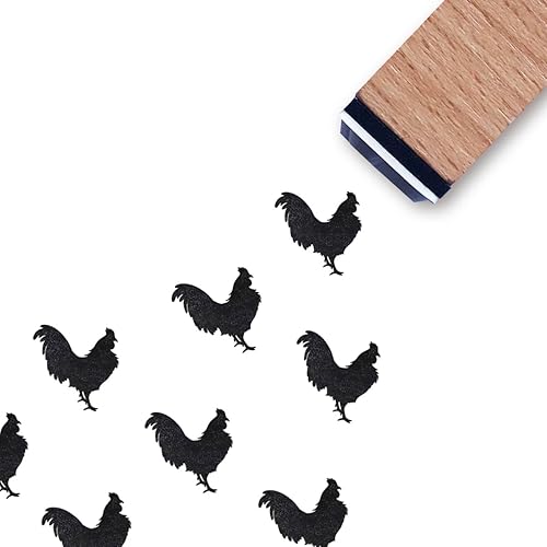 Sello de goma de gallo, mini sello pequeño de 3/5 pulgadas para álbumes de recortes, planificador de tarjetas