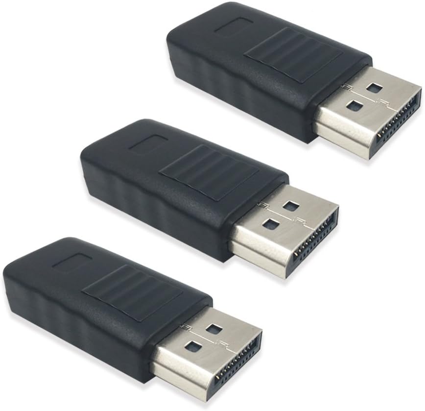 DisplayPort Headless Ghost Display Emulator for PC 4K DP Dummy Plug 3840x2160@17Hz-3 Pack