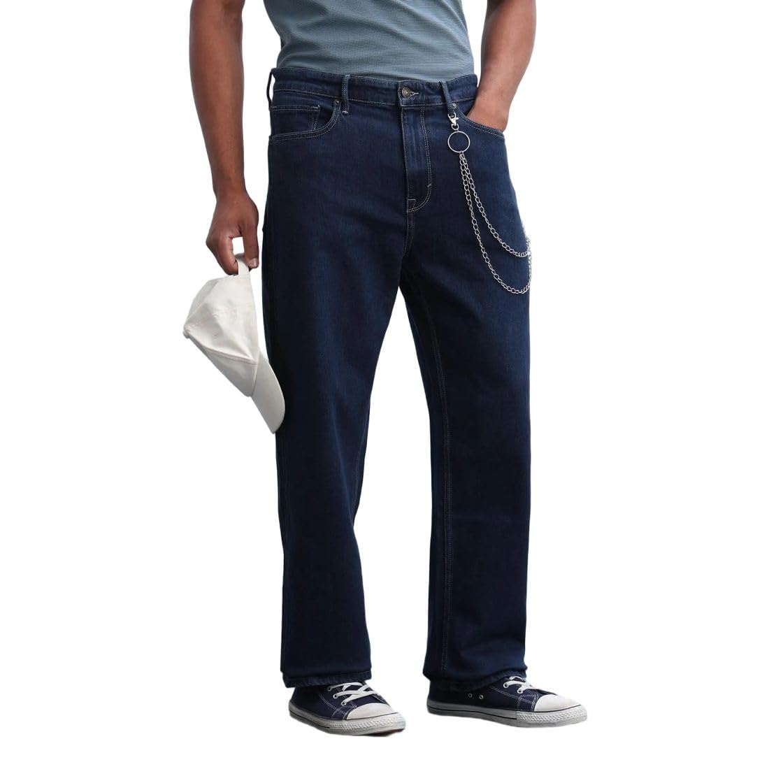 flying machine Men's Loose Fit Jeans| Solid | Mid Rise | Stretchable | Jeans for Man-picture-22