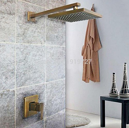 AllureFeng 100% de tout le cuivre robinet de la baignoire douche sans plomb Robinet antique suite salle de bain dans la fontaine avec tête de douche en laiton Cover