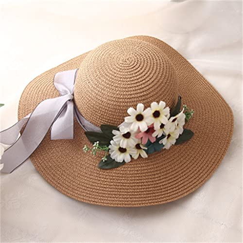 Chapeau Mode Double Flowers Tissage en fibres naturelles tressées premium