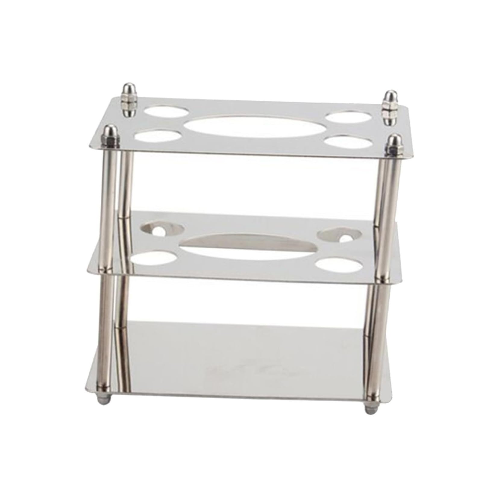 Makeup Brush Holder Stainless Steel Toothpaste Rack And Toothbrush Holder With Drain Design Toothbrush Organizer