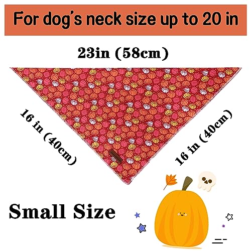 Unique style paws Halloween Dog Bandanas, Triangle Pumpkin Pet Scarf for Boy and Girl Premium Durable Fabric - Image 3