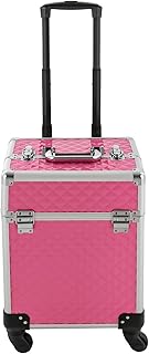 Estuche de maquillaje profesional con ruedas,...