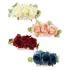 Ivory, Peach, Dark Blue and Burgundy