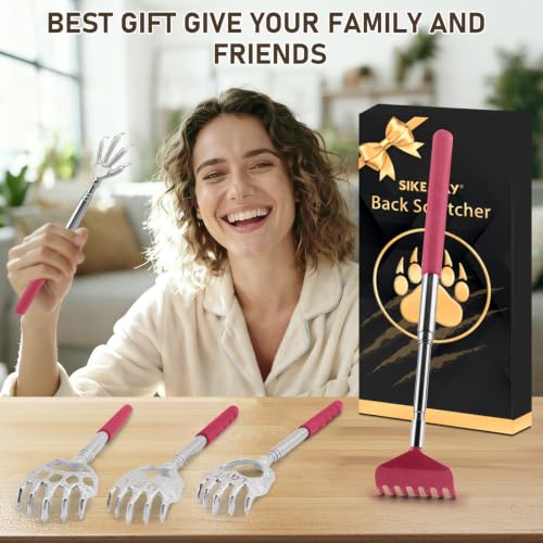 Image of SIKEMAY 5 Pack Back Scratcher, Stocking Stuffers for Men Women Adults