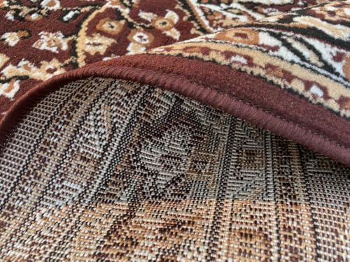 Image of TTC THREAD & TEXTURE CARPET Traditional Comfort: Power-Loomed Carpets for Living Room- Every Space Area Rug Color Brown Size 7x10 Feet (210x300cm)