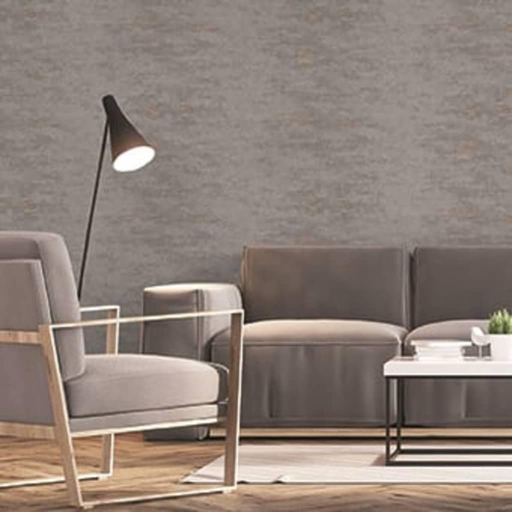 Orion Rocca Industrial Texture Wallpaper Dark Grey/Copper GranDeco ON4201
