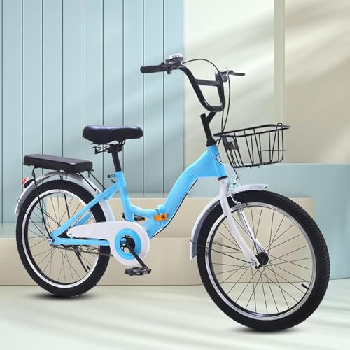 22/20/18 Zoll Klapprad für Erwachsene & Jugendliche, Hochfester Stahlrahmen, 10-Sekunden Schnellfaltung, Verstellbarer Sattel/Lenker, 1-Gang & Handbremse, Einfache Aufbewahrung & Kofferraumtransport (