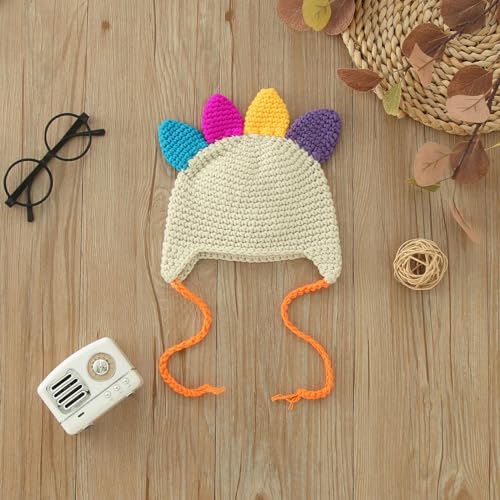 Thanksgiving Baby Turkey Hat Toddler Knitted Beanie Cute Animal Winter Cap | Thanksgiving Baby Turkey hat Toddler Knitted Beanie Cute Animal Winter Cap Cartoon for Holiday Party - image 6