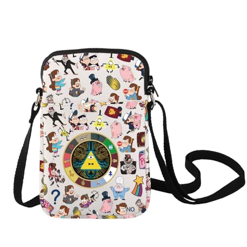 LEVLO Bill Cipher Crossbody Bag Mabel & Dipper Fans Gift Waddles Pig Shoulder Bag Gravity Movie Merchandise