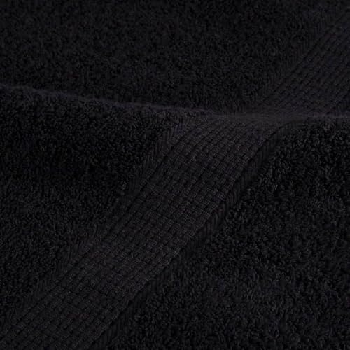 Serviette invité noir 50x100 de bain lavable en machine 50pcs