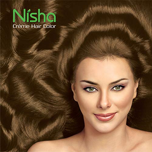 Image of Nisha Creme Hair Color Cream Deep Blonde, 150g, Long Lasting Hair Dye for Grey Coverage, Natural Shine, Smooth Finish, For Men & Women, Pack of 1