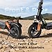 isinwheel GT1/GT2 Electric Scooter Adults, 28 MPH Top Speed, 28/37Miles Range, 800/1000W Motor, 330LBS Load, Off-Road Scooter for Adults with Turn Signal (2025 Upgraded Version)