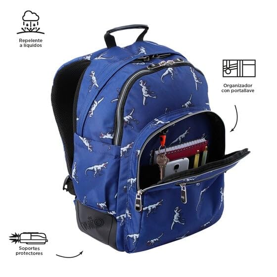 Mochila juvenil TOTTO Rayol espaciosa para llevar libros sin dolor 5