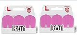 LSTYLE Dart Flights - L3 PRO KAMI Shape - Pink | 2-Pack (6 Flights) | for Soft & Steel Tip Darts