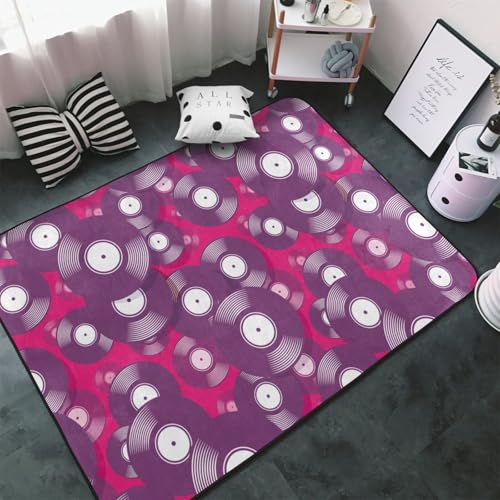 Alfombras de vinilo clásico para sala de estar y recámara, lavables y suaves de 3 x 5 pulgadas, alfombra antideslizante, alfombra de piso interior para decoración de recámara, estética de 60 x 39
