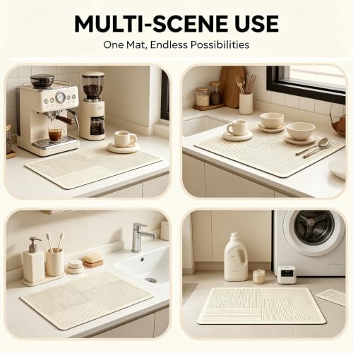 Tapete secaplatos para encimera cocina escurridor impermeable de goma de 50x80cm 7