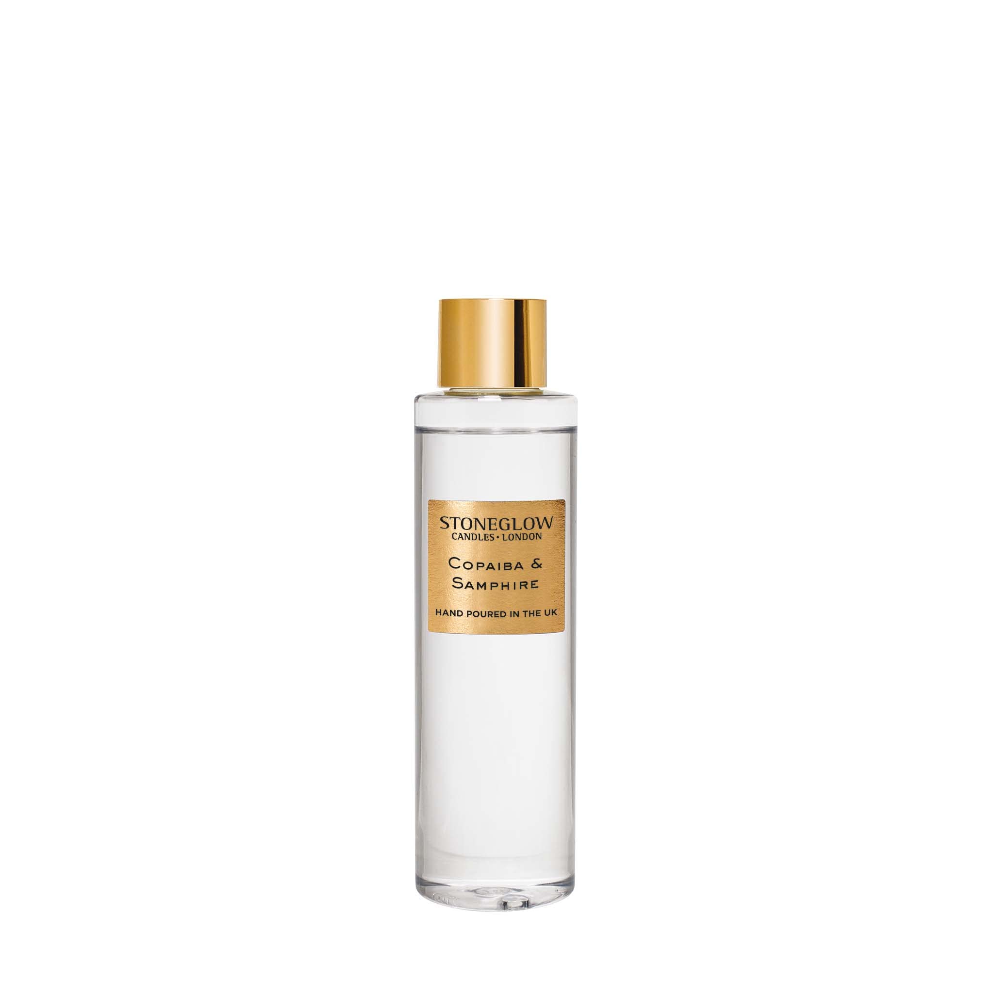 Stoneglow Gold Luna Collection - Copaiba & Samphire 210Ml Scented Reed Diffuser Refill (Glass Bottle)
