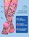JMHACHY 2Packs Compression Socks for Women - 15-20 mmHg Graduated Support for Circulation, Knee High for Nurses, Athletes, Travel, Leopard Print, L/XL