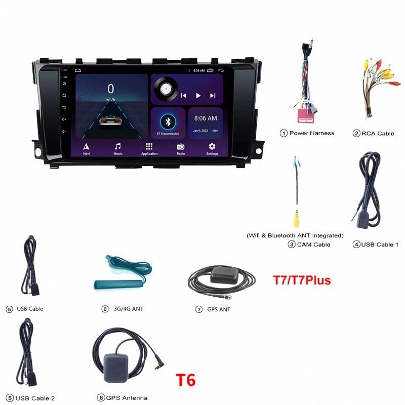Pantalla de coche Nissan Altima 2013-2018 con Android Auto Mirror Link y 32GB de memoria 7