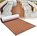 GOTOTOP Tappeto Antiscivolo per Pavimenti Marine Boat Yacht Pavimenti in Legno di Teak Sintetico Pad Schiuma Eva Boat DIY Pavimento per Barche e Kayak (240 x 90 cm, Marrone Scuro)