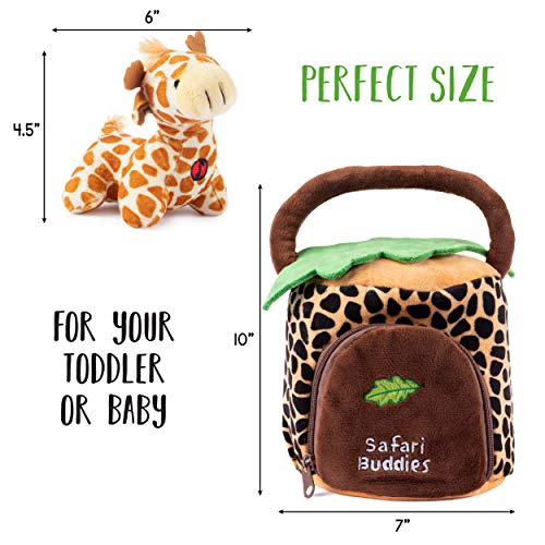 Talking Plush Jungle Animals Toy Set, Includes 4 Talking Soft Safari Animals A Plush Elephant Plush Monkey Plush Giraffe Plush Tiger With A Plush Jungle House Carrier #TOP6
