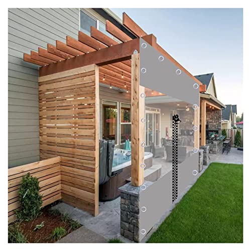 UHEKC Lona Transparente Paneles Laterales de Pérgola Cortina PVC Transparente Cortina Taller con Cremallera para Cocheras, Pabellones, Marquesinas, Porches(8.2x9.84ft/2.5x3m)
