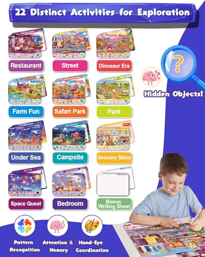 search and find game books - preschool learning activities for kids age 3-8 travel games for or road trip car airplane educational seek activity birthday gifts for boys and girls