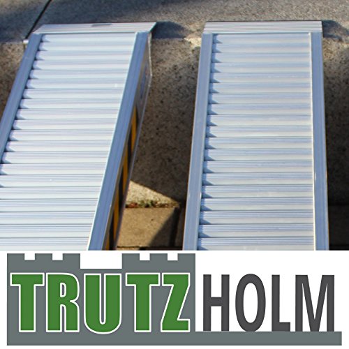 TRUTZHOLM 2 x Schwerlastrampen 212cm Traglast 3800kg/Paar Alu grau geriffelt Rampen Verladerampen – Bild 8