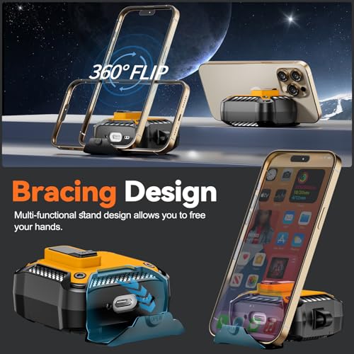 Image of for AirPods 4 Case with Lock & Phone Stand(Yellow) | Automatic Snap Switch Lock,Carbon Fiber Texture Design Cover with Cleaner Kit