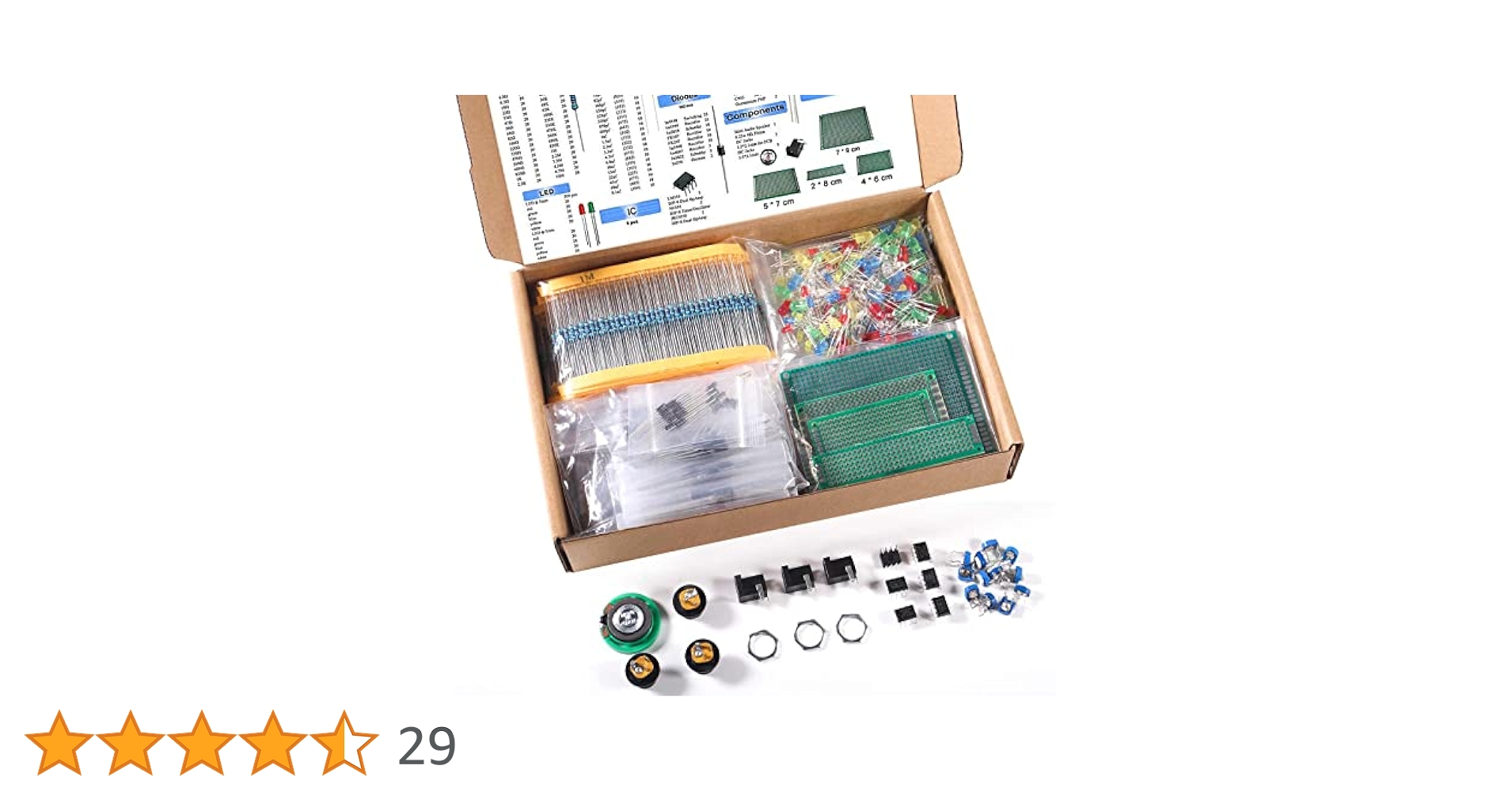 Amazon.co.jp: Aobao 1900ピース メガ電子部品キット 詰め合わせ