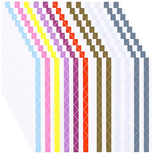 KOLZEMV Lot de 2040 autocollants pour coins de photos, coin photo autocollant, scrapbooking materiel, scrapbooking autocollant, coins photos, albums photos, scrapbooking et loisirs créatifs