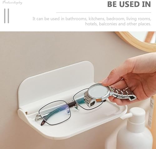 Miniatura 5 de Cabilock 1 estante flotante, estante plegable montado en la pared, organizador de ducha, estante de almacenamiento, blanco, FW3021234N8SD36